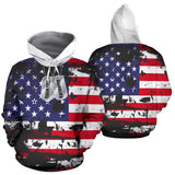 Amazing American Flag And Tags All Over Hoodie