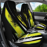Racing Style Yellow & Black Car Seat Cover