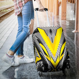 Racing Style Special Grey & Yellow Stripes Vibes Luggage Cover