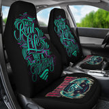 Black Tattoo Diamond Design with Quote Car Seat Covers