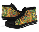 Yellow & Green Style Mandala High Top Shoe