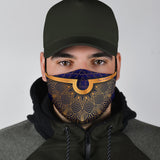 Golden Luxury Mandala Design Two Protection Face Mask
