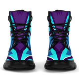 Racing Funky Style Violet & Light Blue Vibes Chunky Boots