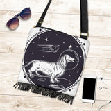 Dachshund's Galaxy Crossbody Boho Handbag