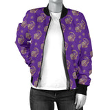 Lucky Purple Elephant Women's Bomber Jacket