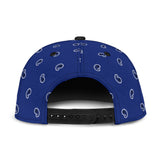 Luxury Royal Dark Blue Bandana Style Paisley Design Snapback Hat