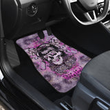 Famous Rock Zombie Star X Colorful Super Violet Spiral Tie Dye Design Front Car Mats (Set of 2)