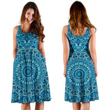 Sky Blue Mandala Women's Dress