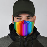 Rainbow Stripe Art Two Protection Face Mask