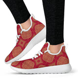 Royal Red Mesh Knit Sneakers