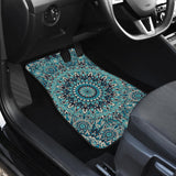 Luxury Turquoise Mandala Style Front Car Mats