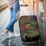 Glittering Camouflage Luggage Cover