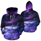 Purple Universe Zip Hoodie