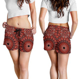 Red Spiritual Mandala Women's Shorts