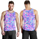 Violet & Pink Geometric Fashion Men's Tank Top