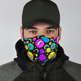 Funny Smile Emoticon Party Neon Color Design Protection Face Mask