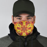 Red & Yellow Mandala Protection Face Mask