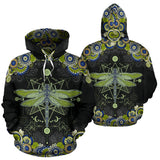 Mandala Dragonfly All Over Hoodie