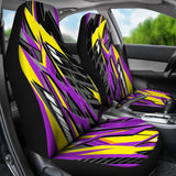Racing Style Purple & Yellow Colorful Vibes Car Seat Covers