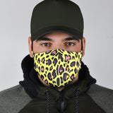 Amazing Neon Yellow Lovely Leopard Skin Protection Face Mask