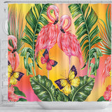Flamingo Lovers Shower Curtain