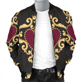 Luxury Royal Hearts Men's Bomber Jacket