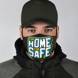 Stay Home Stay Safe Light Blue Design Protection Face Mask