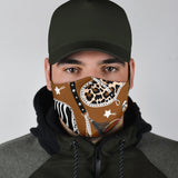 Luxurious Silver Chains With Zebra & Leopard Pattern Design Protection Face Mask