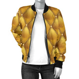 Exclusive Golden Pattern Women's Bomber Jacket