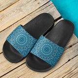 Sky Blue Mandala Slide Sandals