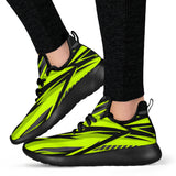 Racing Style Neon Green & Black Colorful Vibe Mesh Knit Sneakers
