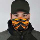 Racing Style Black & Orange Design 1 Protection Face Mask