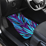 Racing Style Violet & Ocean Blue Stripes Vibes Front Car Mats