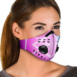 Future Neon Style Pink & Blue Lights Two Premium Protection Face Mask