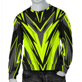 Racing Style Green Neon & Black Men's Sweater