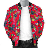 Wild Red With HawkMoth Style Men's Bomber Jacket
