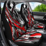 Extreme Racing Army Style Grey & Red Design Car Seat Covers