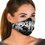 Neon Green Graffiti Criminal Premium Protection Face Mask