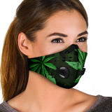 Green Weed Design Premium Protection Face Mask