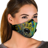 Green & Blue Real Bubble Marble Design Premium Protection Face Mask