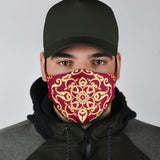 Luxury Golden Design Bordeaux Protection Face Mask
