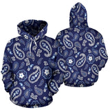 True Blue Paisley All Over Hoodie