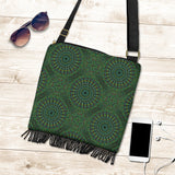 Oriental Green Love Crossbody Boho Handbag