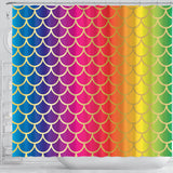Rainbow Fish Scale Shower Curtain