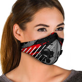Racing Style Grey & Red Design Two Premium Protection Face Mask