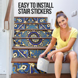 Best Home Decoration Luxury Mandala Style Four Stair Stickers (Set of 6)