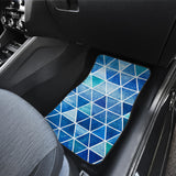 Blue Fashion Triangle Design Front Car Mats