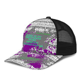 Sad Quote on Positive Design Mesh Back Cap - Music is my bestfriend