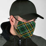Amazing Dark Green Tartan Protection Face Mask