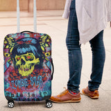 Famous Rock Zombie Star Madam X Absolute Blue Tie Dye X Ornamental Design Luggage Cover